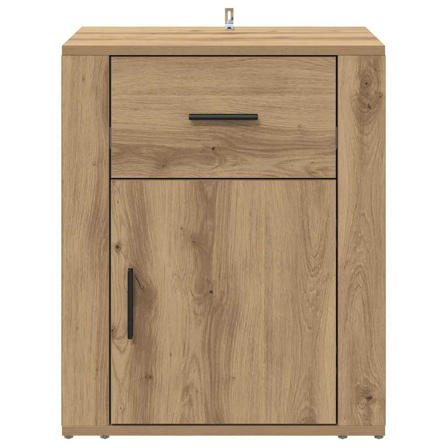 Nachtkastje met lade Artisan Eiken 35 x 50 x 60 cm Bewerkt hout
