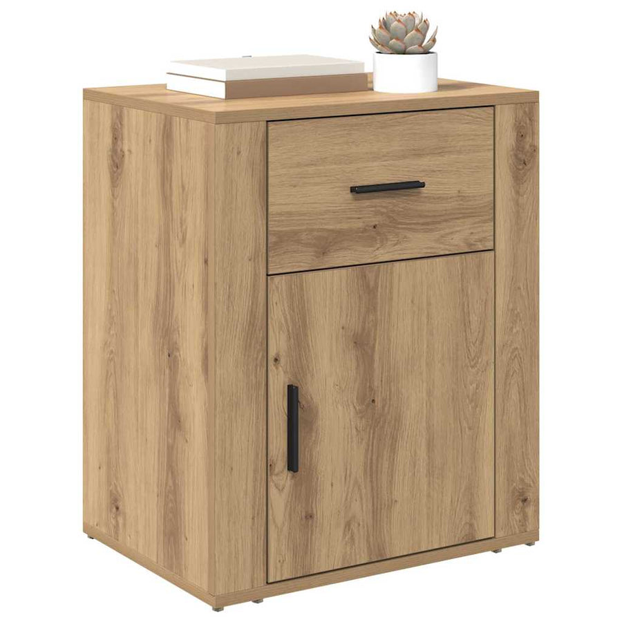 Nachtkastje met lade Artisan Eiken 35 x 50 x 60 cm Bewerkt hout