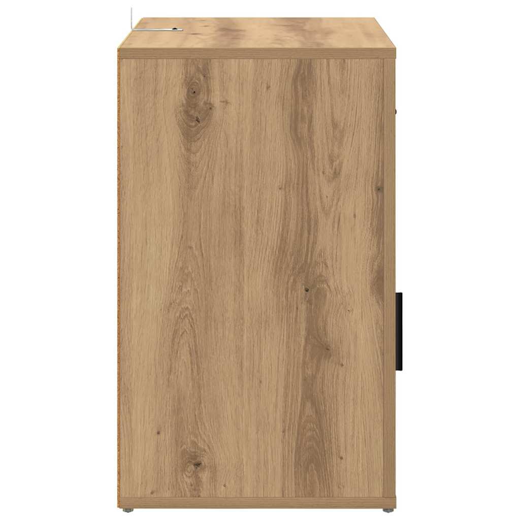 Nachtkastje met lade Artisan Eiken 35 x 50 x 60 cm Bewerkt hout
