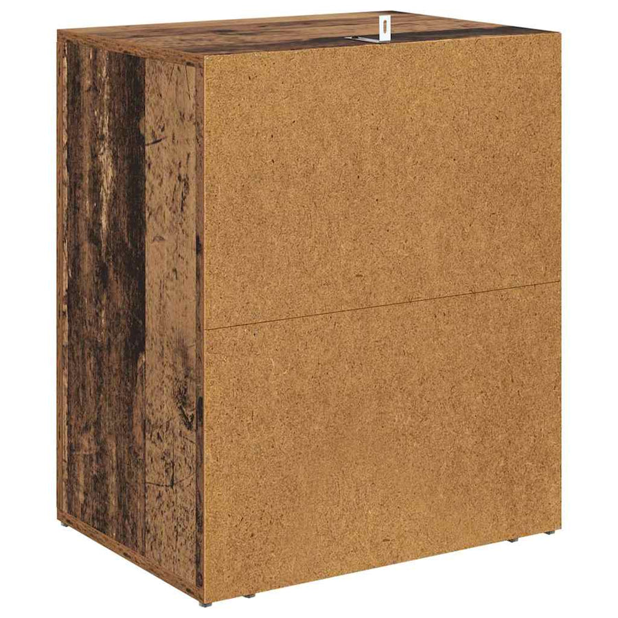 Nachtkastje met lade Oudhout 35 x 50 x 60 cm Bewerkt hout