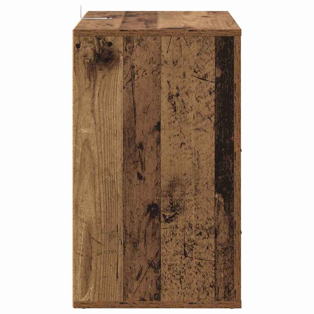 Nachtkastje met lade Oudhout 35 x 50 x 60 cm Bewerkt hout