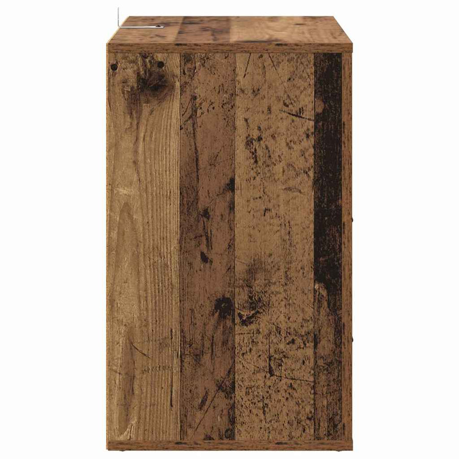 Nachtkastje met lade Oudhout 35 x 50 x 60 cm Bewerkt hout
