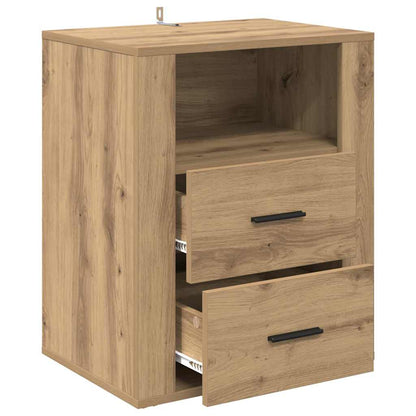 Nachtkastje met lade Artisan Eiken 35 x 50 x 60 cm Bewerkt hout