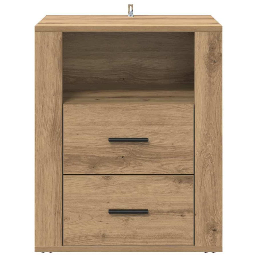 Nachtkastje met lade Artisan Eiken 35 x 50 x 60 cm Bewerkt hout