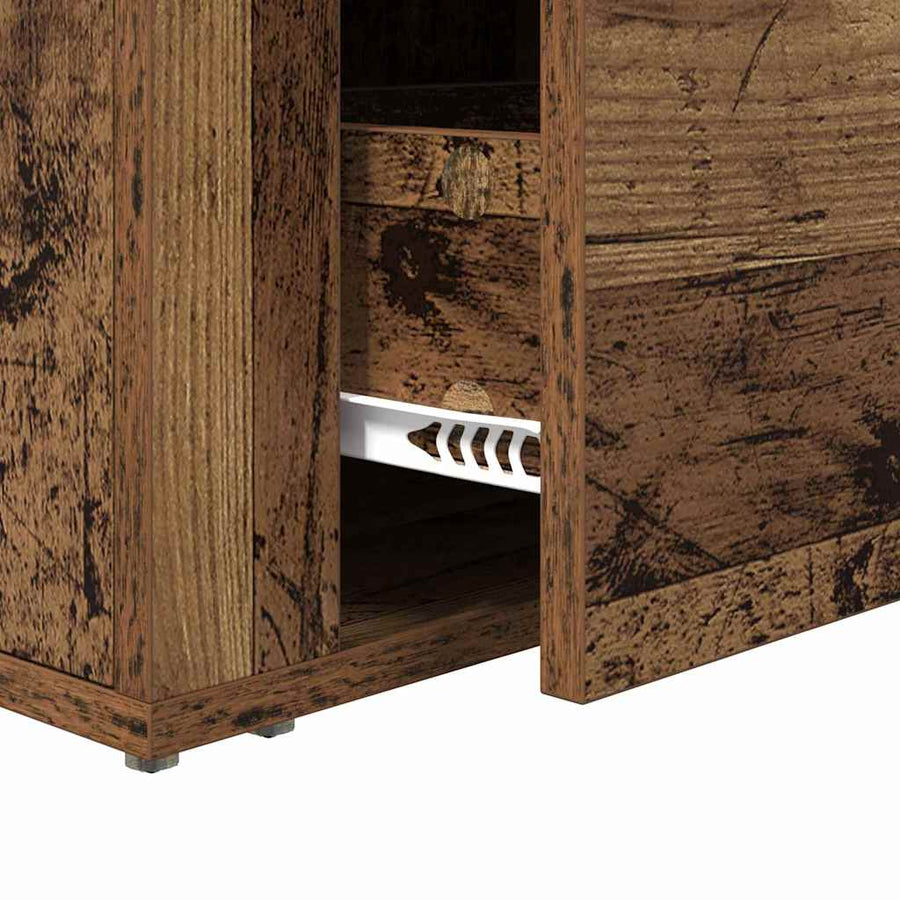 Nachtkastje met lade Oudhout 35 x 60 x 50 cm Bewerkt hout