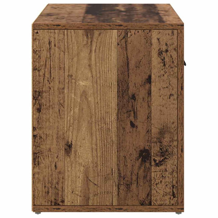 Nachtkastje met lade Oudhout 35 x 60 x 50 cm Bewerkt hout
