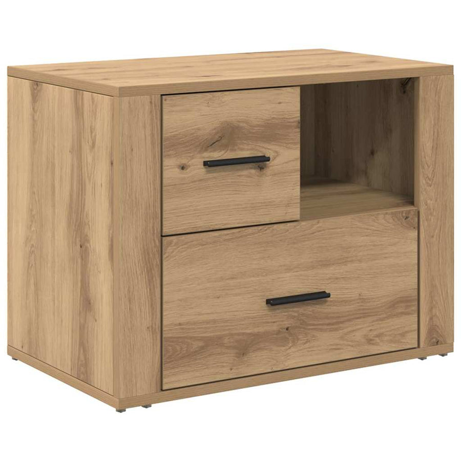 Nachtkastje met lade Artisan Eiken 35 x 60 x 50 cm Bewerkt hout
