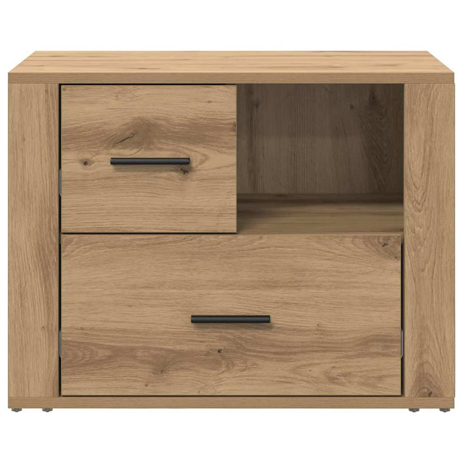 Nachtkastje met lade Artisan Eiken 35 x 60 x 50 cm Bewerkt hout