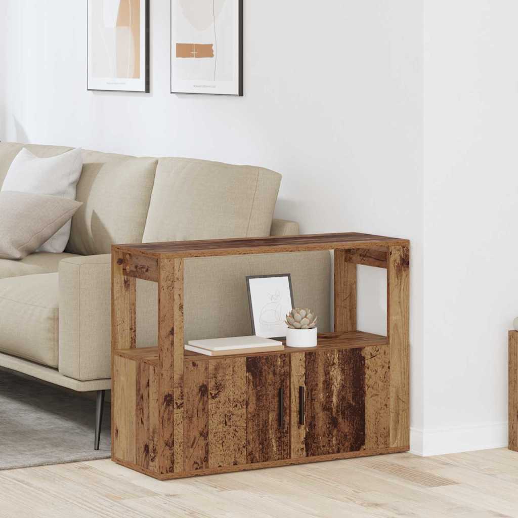 Dressoir Oud hout 80 x 30 x 60 cm Bewerkt hout