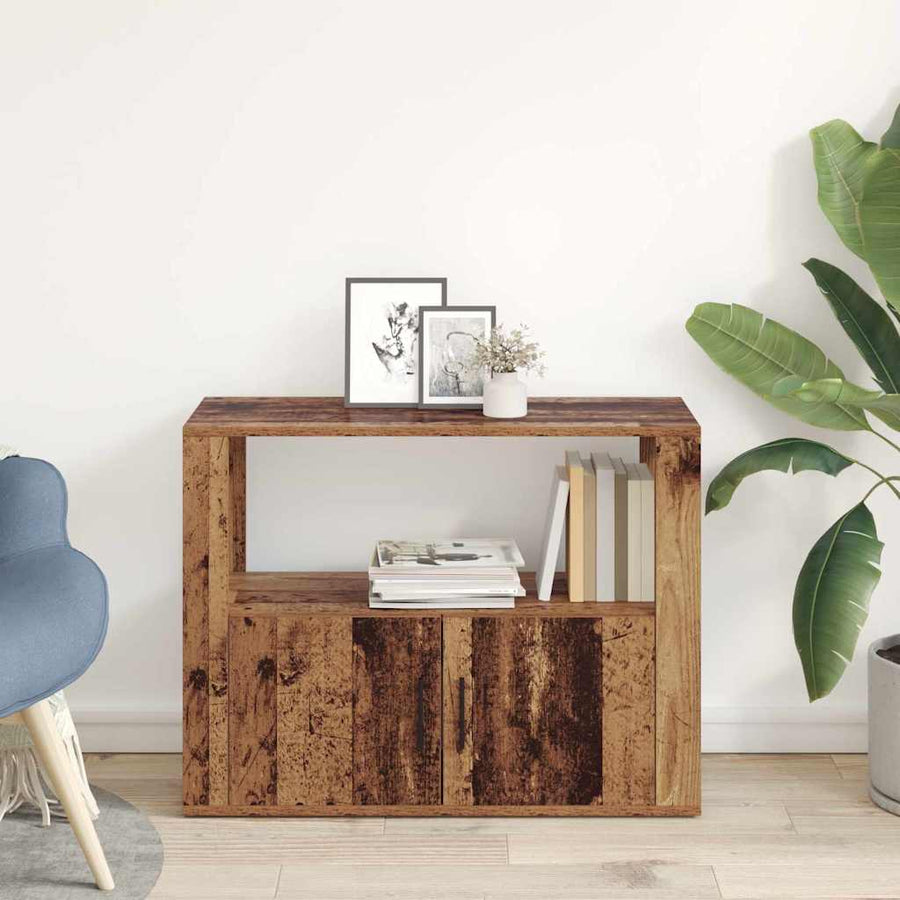 Dressoir Oud hout 80 x 30 x 60 cm Bewerkt hout