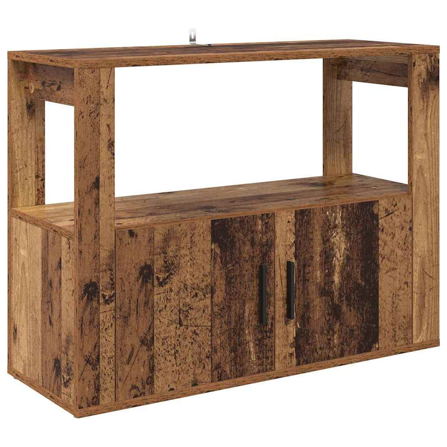 Dressoir Oud hout 80 x 30 x 60 cm Bewerkt hout