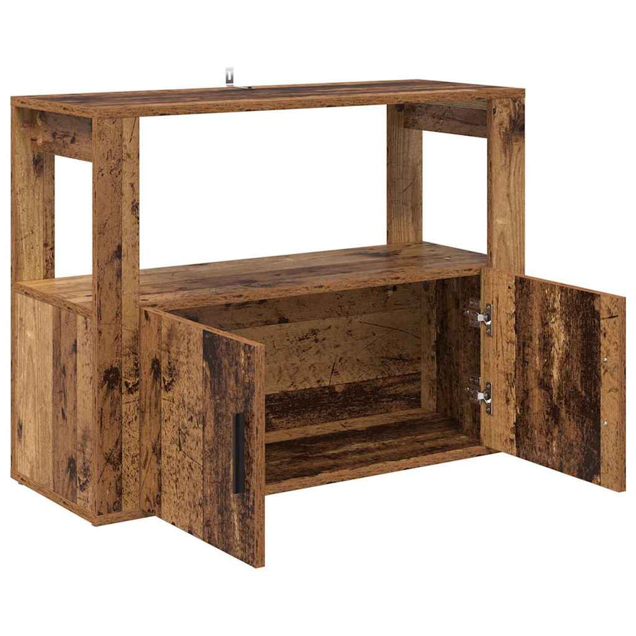 Dressoir Oud hout 80 x 30 x 60 cm Bewerkt hout