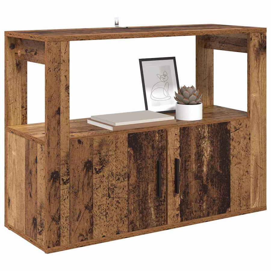 Dressoir Oud hout 80 x 30 x 60 cm Bewerkt hout