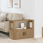 Dressoir 80x30x60 cm bewerkt hout artisanaal eiken