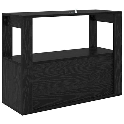 Dressoir Zwart eiken 80 x 30 x 60 cm Bewerkt hout
