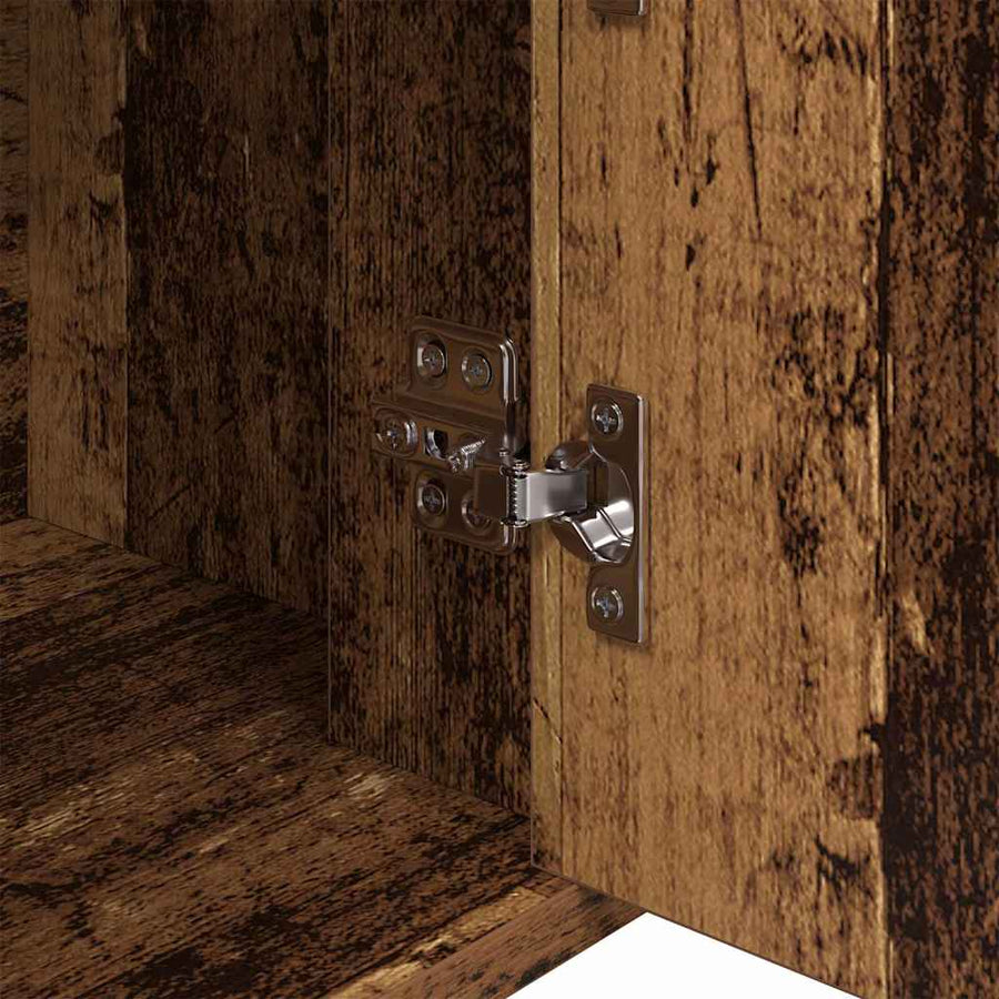 Dressoir Oud hout 30 x 80 x 90 cm Bewerkt hout