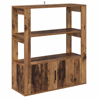 Dressoir Oud hout 30 x 80 x 90 cm Bewerkt hout