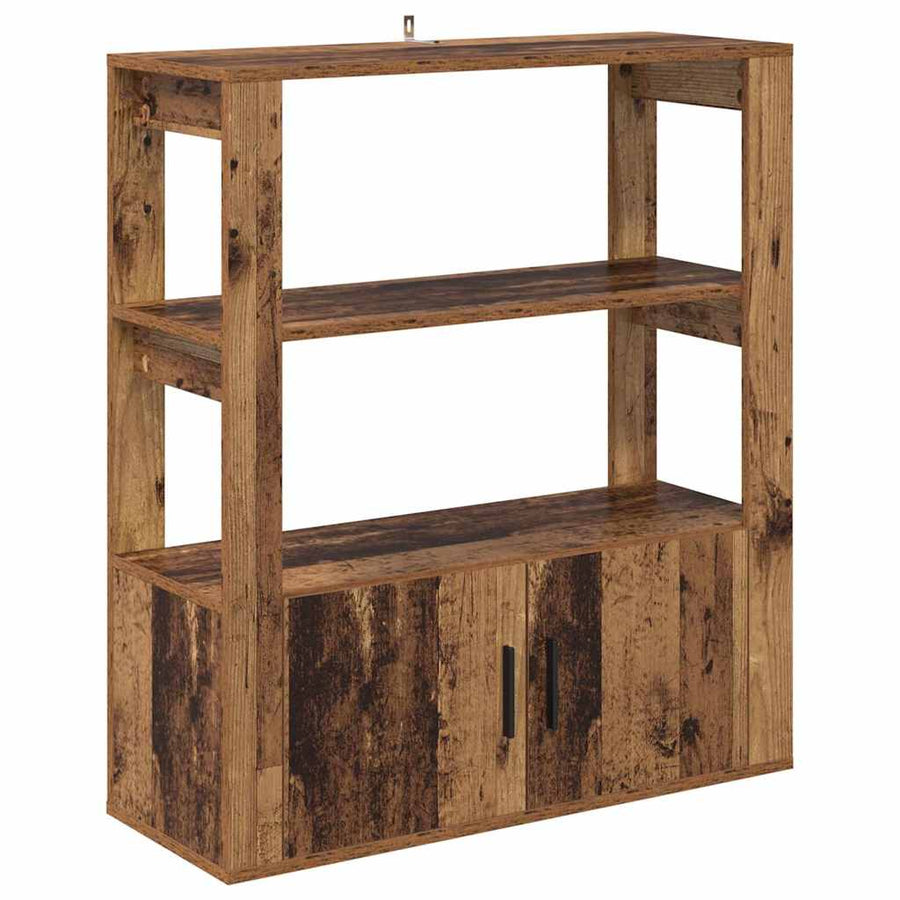 Dressoir Oud hout 30 x 80 x 90 cm Bewerkt hout
