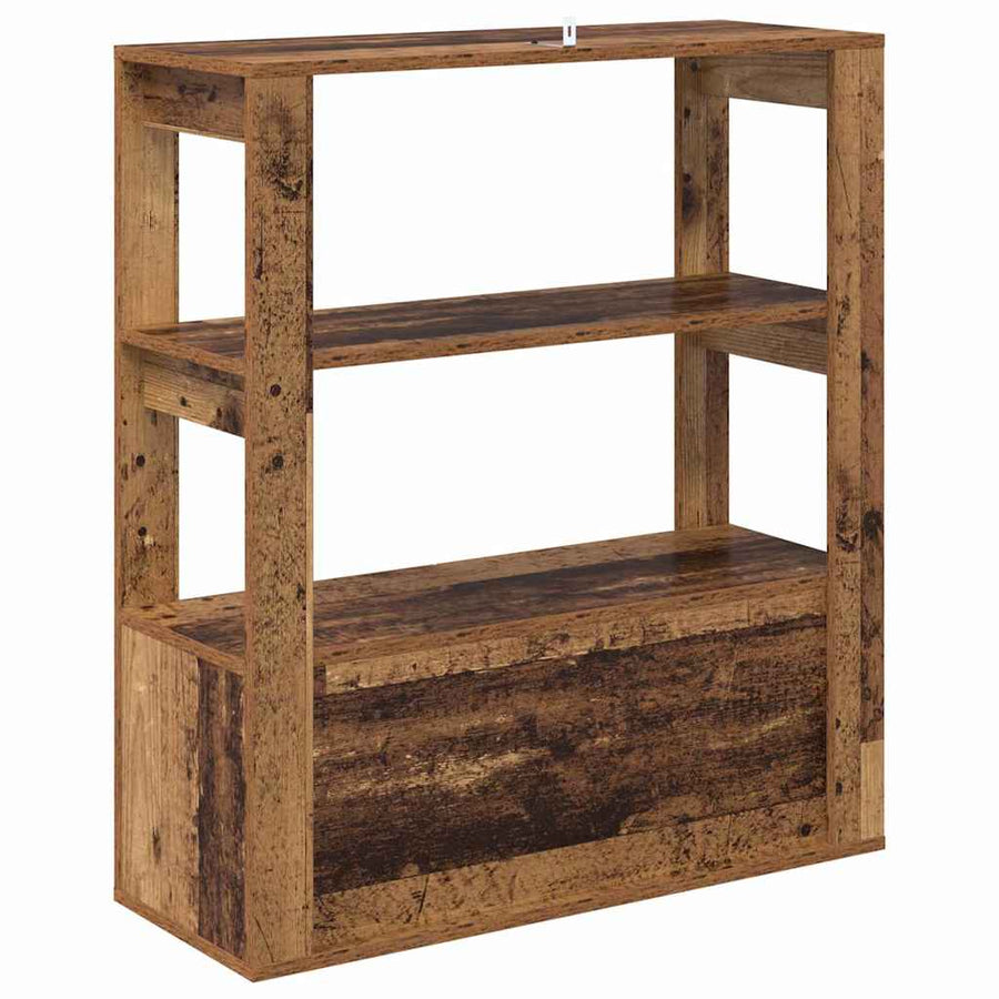 Dressoir Oud hout 30 x 80 x 90 cm Bewerkt hout