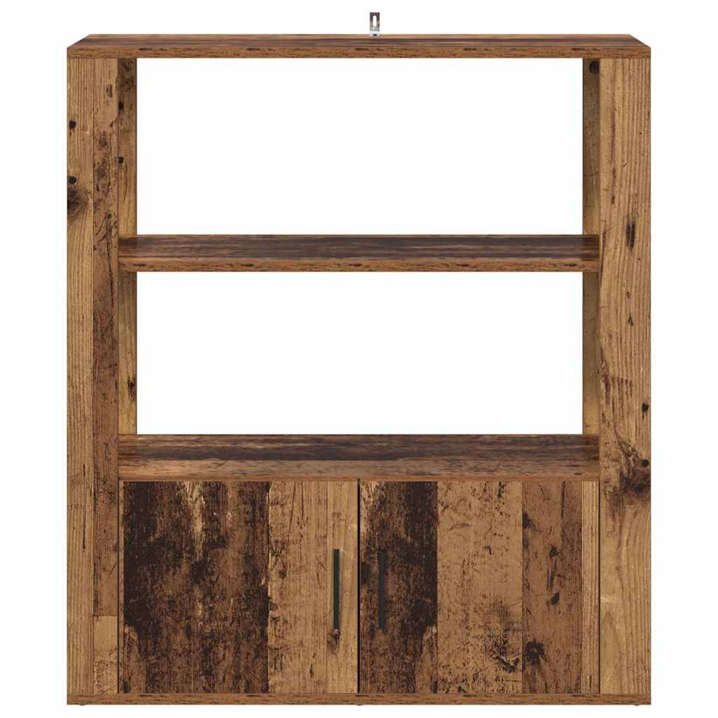 Dressoir Oud hout 30 x 80 x 90 cm Bewerkt hout