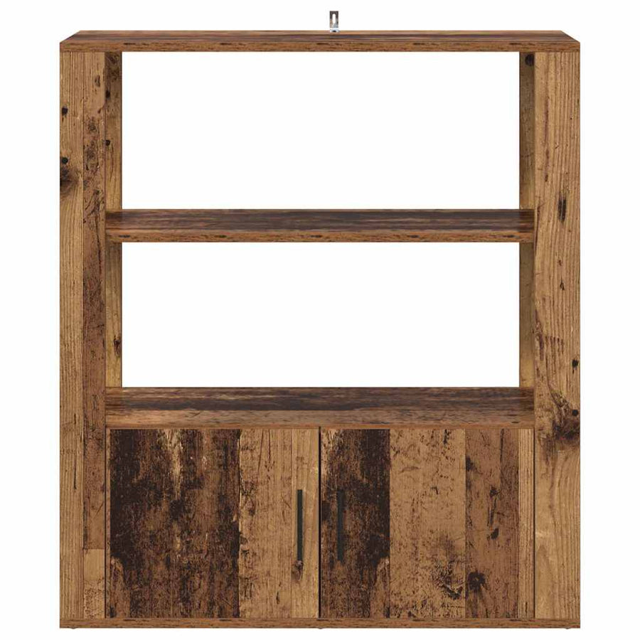 Dressoir Oud hout 30 x 80 x 90 cm Bewerkt hout