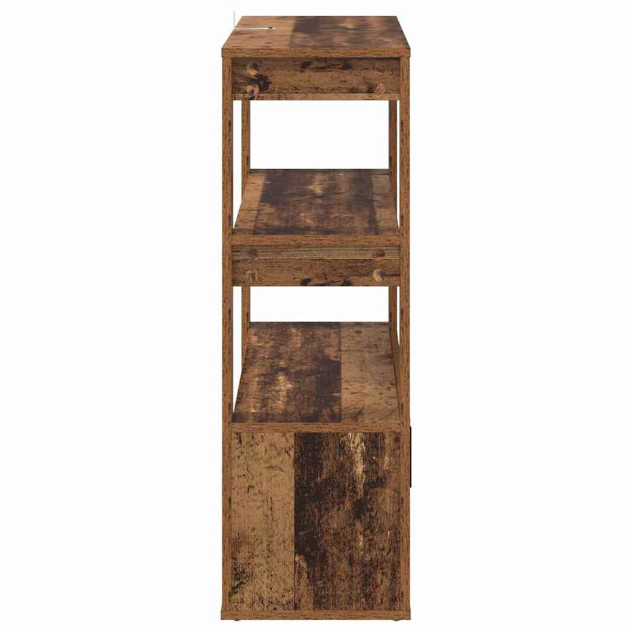 Dressoir Oud hout 30 x 80 x 90 cm Bewerkt hout