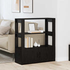 Sideboard Black oak 30 x 80 x 90 cm Engineered wood