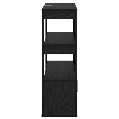 Dressoir Zwart eiken 30 x 80 x 90 cm Bewerkt hout