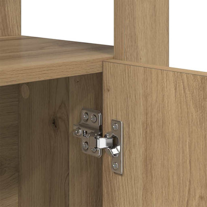 Dressoir artisanaal eikenkleurig 30 x 80 x 119,5 cm