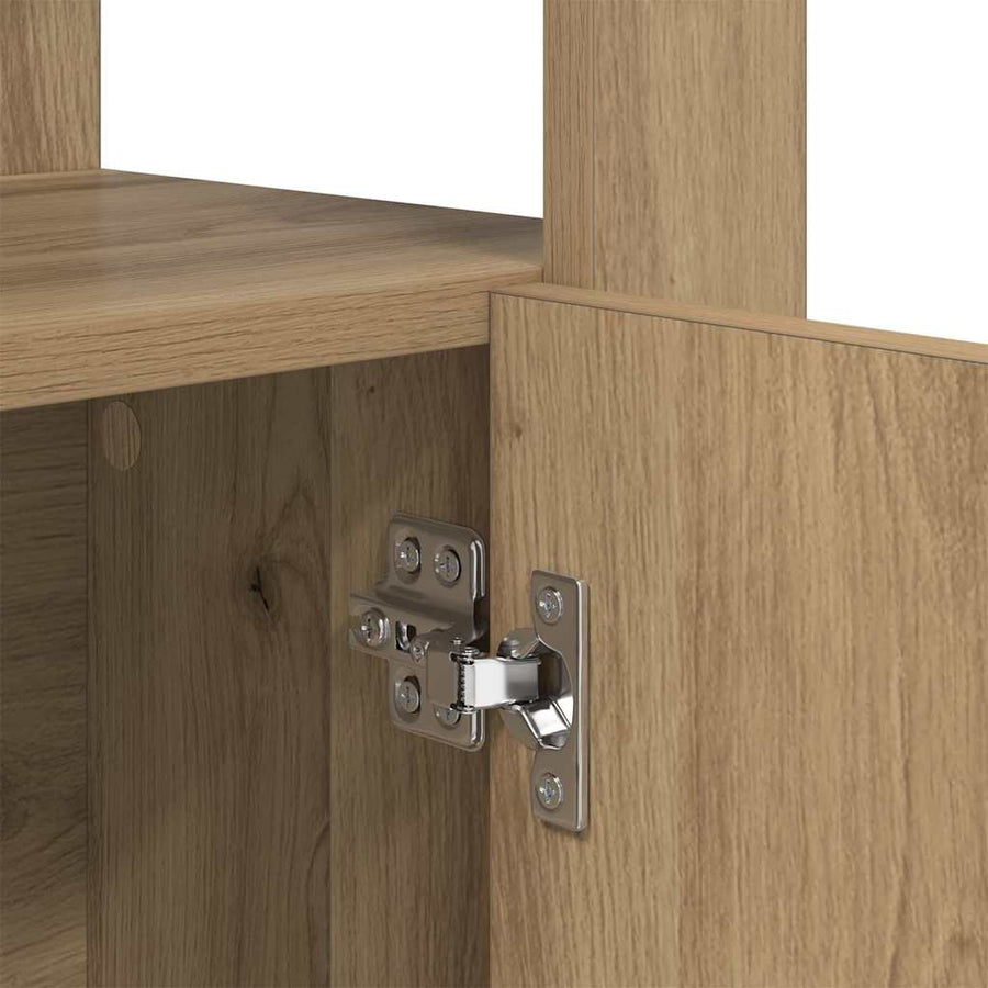Dressoir artisanaal eikenkleurig 30 x 80 x 119,5 cm