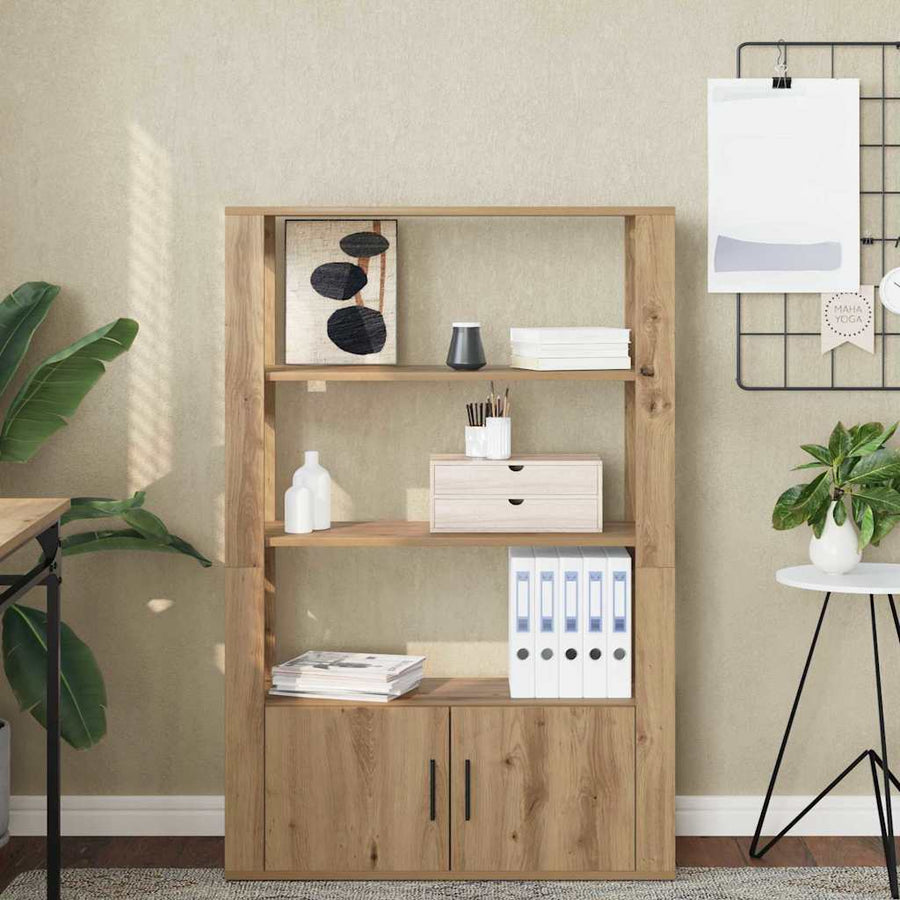 Dressoir artisanaal eikenkleurig 30 x 80 x 119,5 cm