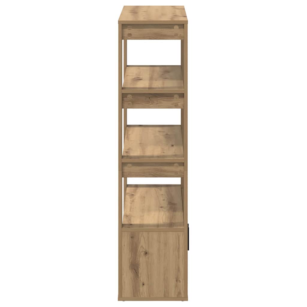 Dressoir artisanaal eikenkleurig 30 x 80 x 119,5 cm