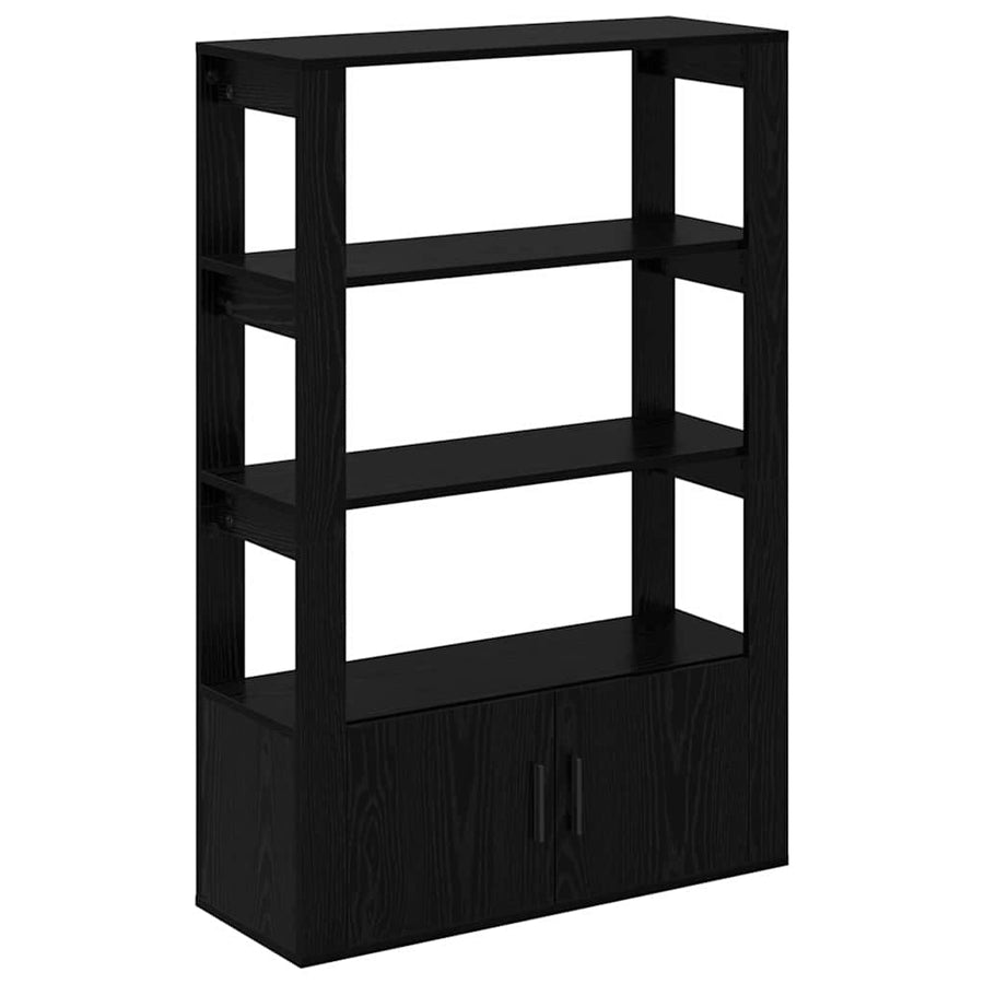 Dressoir Zwart eiken 30 x 80 x 119,5 cm Bewerkt hout