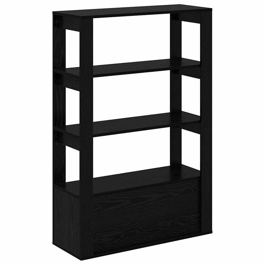 Dressoir Zwart eiken 30 x 80 x 119,5 cm Bewerkt hout