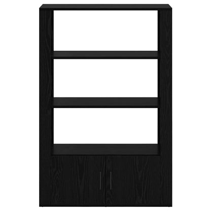 Dressoir Zwart eiken 30 x 80 x 119,5 cm Bewerkt hout
