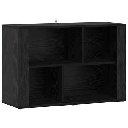 Dressoir Zwart Eiken 80 x 30 x 53 cm Bewerkt hout