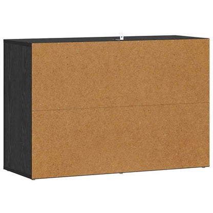 Dressoir Zwart Eiken 80 x 30 x 53 cm Bewerkt hout