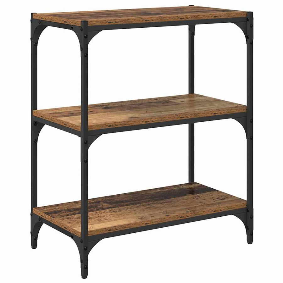 Boekenkast Oud hout 60 x 33 x 70,5 cm Gemonteerd hout en ijzer