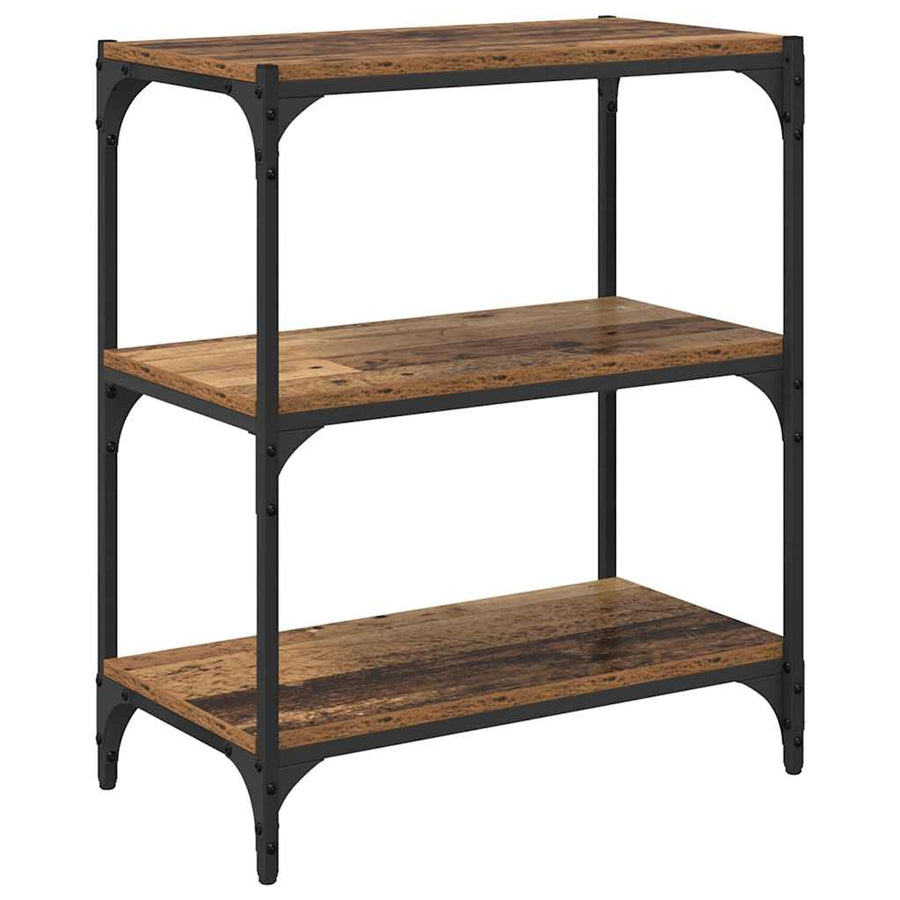 Boekenkast Oud hout 60 x 33 x 70,5 cm Gemonteerd hout en ijzer