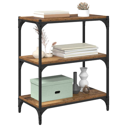 Boekenkast Oud hout 60 x 33 x 70,5 cm Gemonteerd hout en ijzer