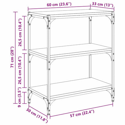 Boekenkast Oud hout 60 x 33 x 70,5 cm Gemonteerd hout en ijzer
