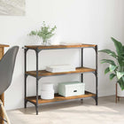 Boekenkast 80x33x70.5 cm oud hout metaal