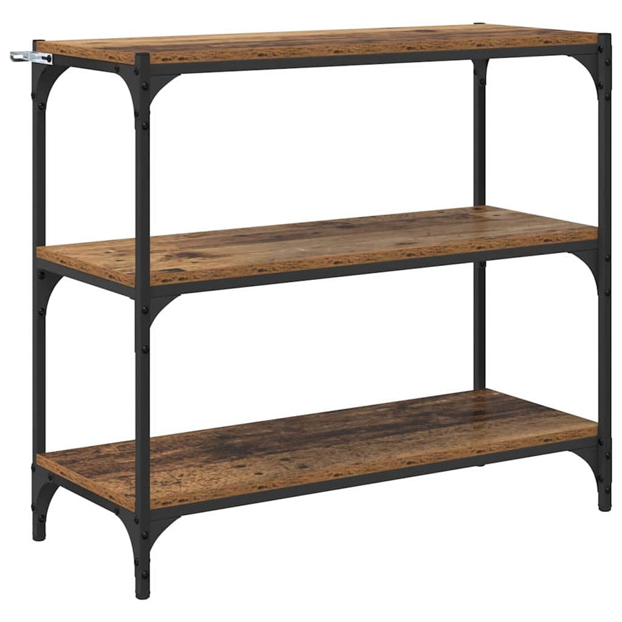Boekenkast Oud Hout 80 x 33 x 70,5 cm Gemonteerd hout en ijzer