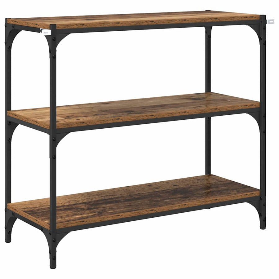Boekenkast Oud Hout 80 x 33 x 70,5 cm Gemonteerd hout en ijzer