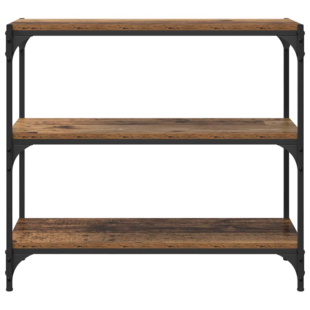 Boekenkast Oud Hout 80 x 33 x 70,5 cm Gemonteerd hout en ijzer