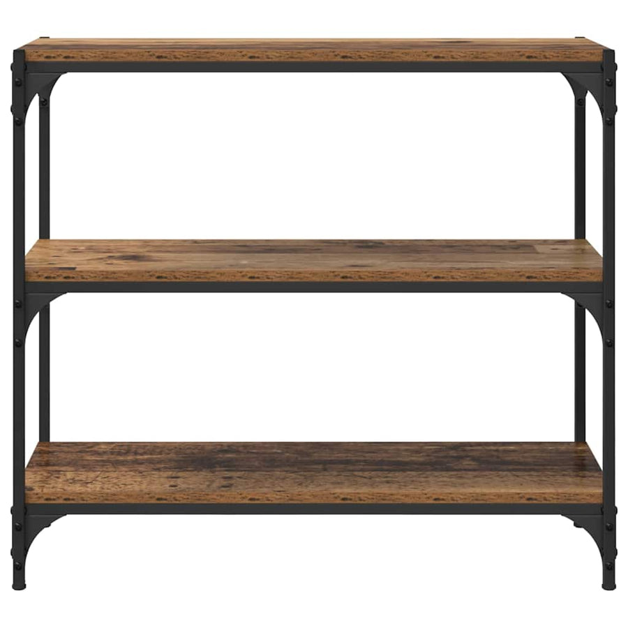 Boekenkast Oud Hout 80 x 33 x 70,5 cm Gemonteerd hout en ijzer