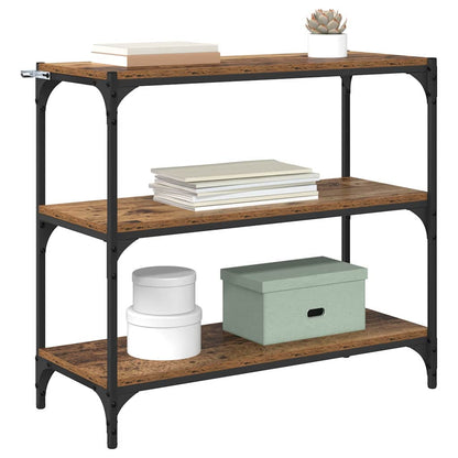 Boekenkast Oud Hout 80 x 33 x 70,5 cm Gemonteerd hout en ijzer