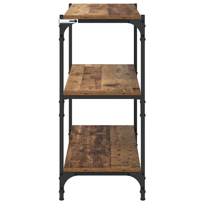 Boekenkast Oud Hout 80 x 33 x 70,5 cm Gemonteerd hout en ijzer