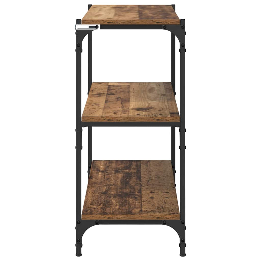Boekenkast Oud Hout 80 x 33 x 70,5 cm Gemonteerd hout en ijzer