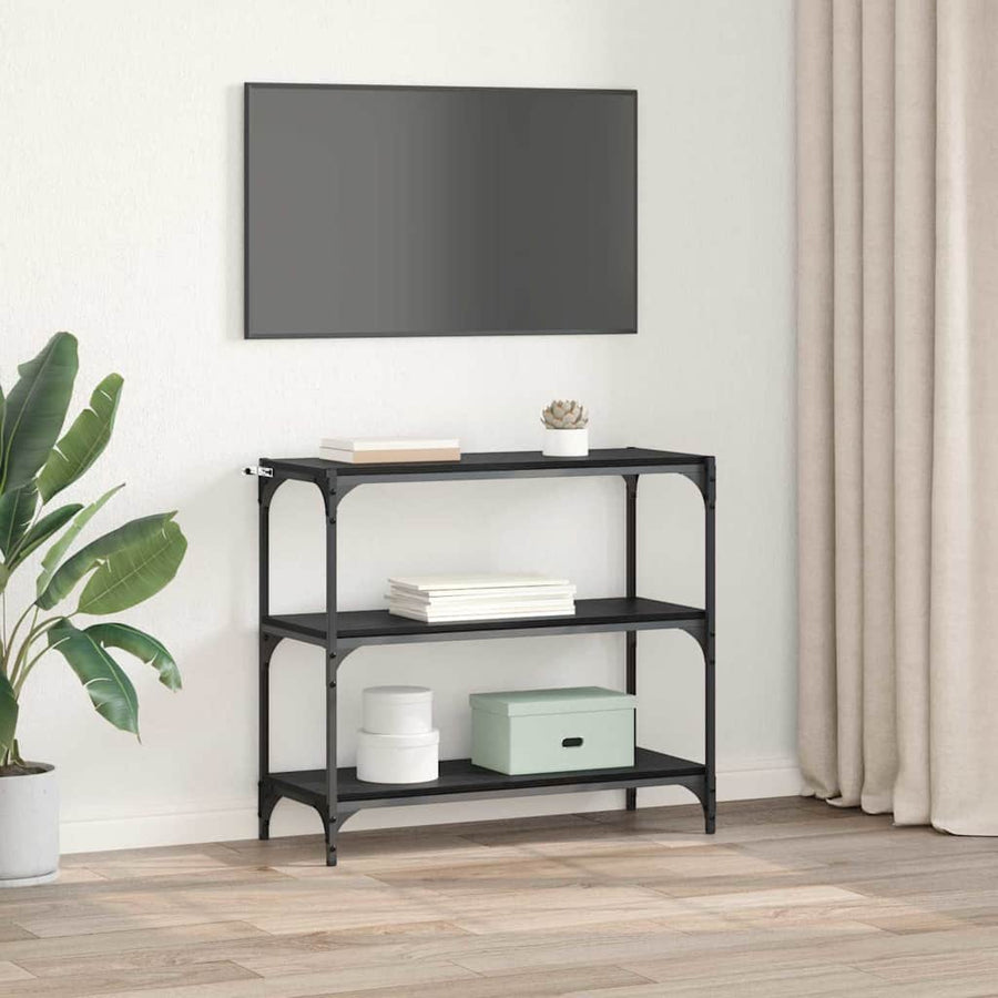 Boekenkast Zwart Eiken 80 x 33 x 70,5 cm